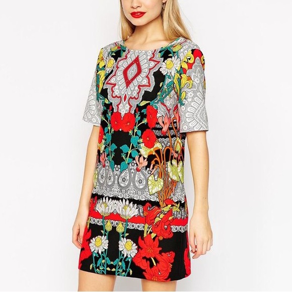 ⭐️ HOST PICK ⭐️ 🌺 ASOS Patterned Shift Dress 🌺 - Picture 1 of 4